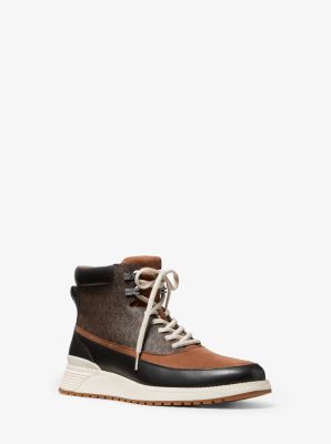 Wyatt Logo and Nubuck Boot Michael Kors Canada