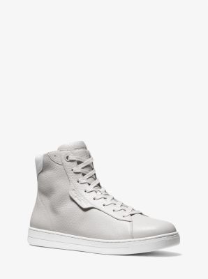 Keating Pebbled Leather High-top Sneaker | Michael Kors