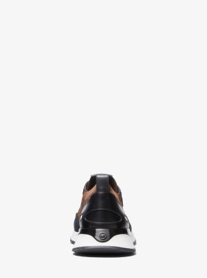 Sneaker Miles aus Leder und Jacquard mit Logomuster image number 2