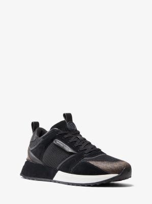 Sneaker Theo in materiale misto in NERO/MARRONE | Michael Kors