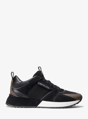 Sneaker Theo in materiale misto in NERO/MARRONE | Michael Kors