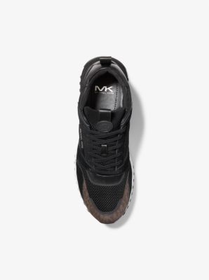 Sneaker Theo in materiale misto in NERO/MARRONE | Michael Kors