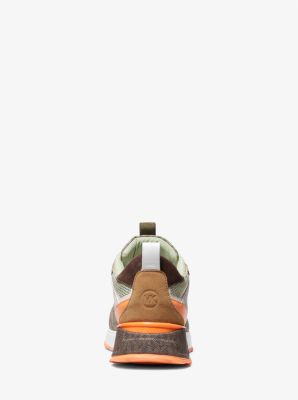 Sneaker Theo aus Mesh und Logostoff in Blockfarben