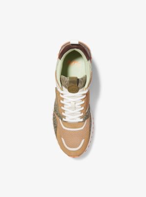 Sneaker Theo aus Mesh und Logostoff in Blockfarben
