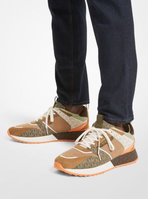 Sneaker Theo aus Mesh und Logostoff in Blockfarben