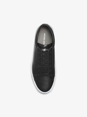 Michael kors best sale black leather sneakers