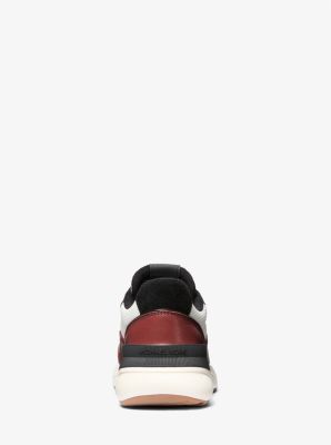 Trevor Leather and Stretch Knit Trainer