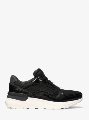 Espadrille Trevor en cuir et en tricot extensible image number 1