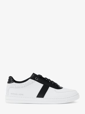 Brady Signature Logo and Leather Sneaker