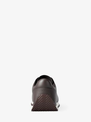 Rhodes Signature Logo and Leather Trainer