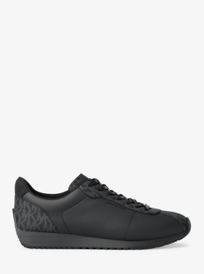 Rhodes Signature Logo and Leather Trainer