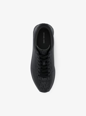 Rhodes Signature Logo and Leather Trainer