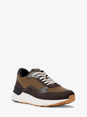 Trevor Leather and Corded Twill Trainer image number 0