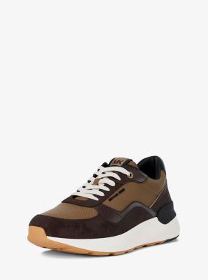 Trevor Leather and Corded Twill Trainer image number 1