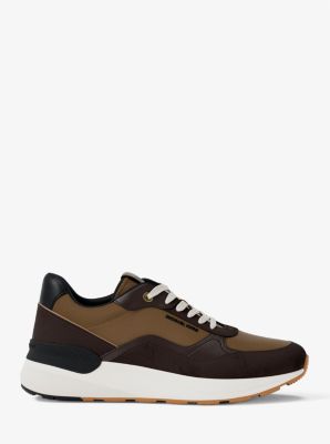 Trevor Leather and Corded Twill Trainer image number 2