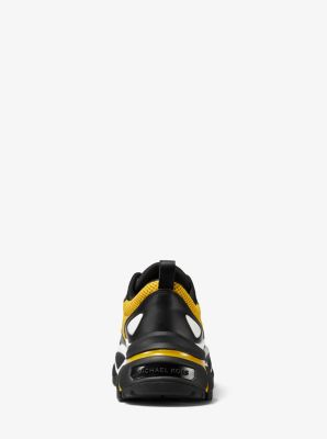 Ethan Rubberized Leather and Mesh Trainer