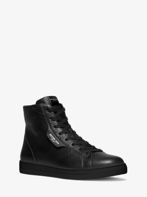 Keating Pebbled Leather High-Top Sneaker | Michael Kors