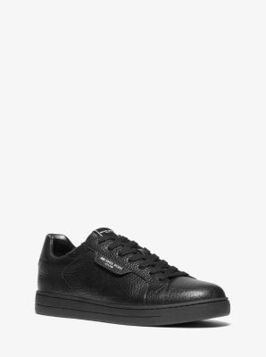 MK Keating Pebbled Leather Trainers - Black - Michael Kors