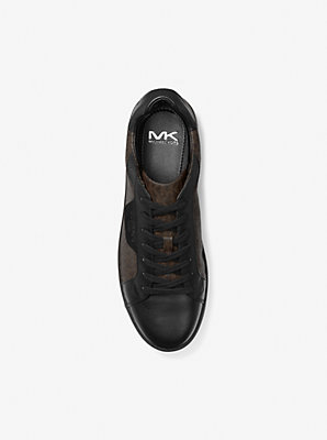 Keating Logo and Leather Sneaker