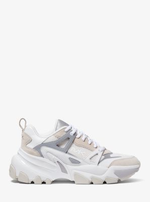 Basket Nick en cuir, daim et maille image number 1
