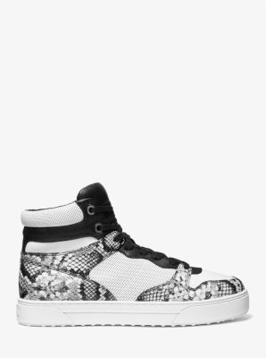 Barett Snake Embossed Leather High-Top Sneaker image number 1