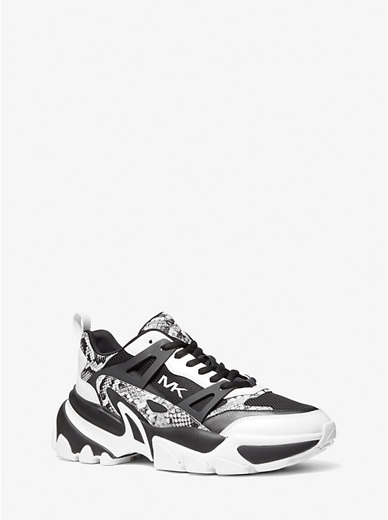 Nick Leather and Mesh Trainer image number 0