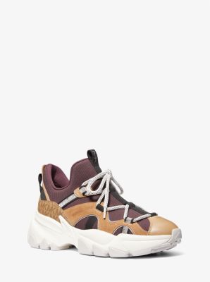 Sahara Mixed-Media Trainer in SHIRAZ MULTICOLOR | Michael Kors
