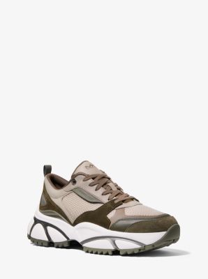 ethan mesh and leather trainer