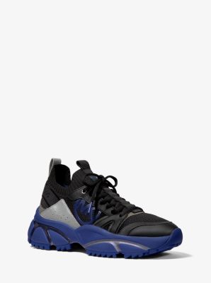 Lucas Knit and Rubberized Leather Trainer