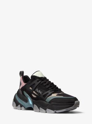 ethan mesh and leather trainer