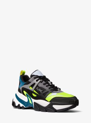 mk hero leather and mesh trainer