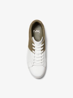 Caspian Two-Tone Leather and Suede Sneaker | Michael Kors