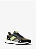 Miles Color-Block Nylon and Leather Trainer image number 0