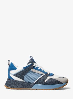 Theo Mixed-Media Trainer in RVR BLUE MLT | Michael Kors
