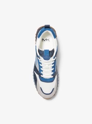 Theo Mixed-Media Trainer in RVR BLUE MLT | Michael Kors