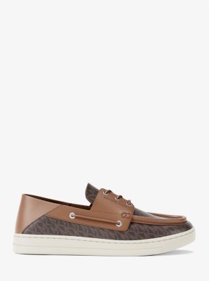 Aiden Signature Logo and Leather Boat Shoe