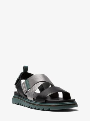 Damon Leather and Nylon Sandal Michael Kors