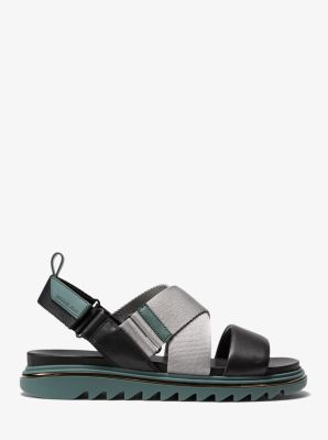 Damon Leather and Nylon Sandal Michael Kors