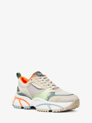 ethan mesh and leather trainer