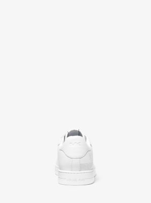 Keating Perforated Leather Sneaker in BLANC OPTIQUE | Michael Kors