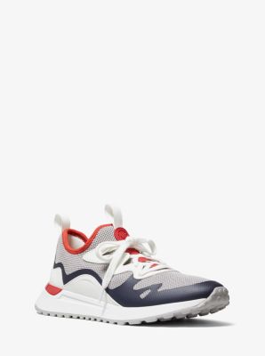 Nolan Mesh and Rubberized Leather Trainer