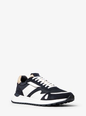 Miles Mixed-Media Trainer in DARK INDIGO | Michael Kors
