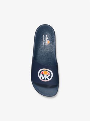 MK X ellesse Jake Rubber Slide Sandal in DRESS BLUES | Michael Kors