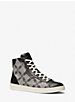 Keating Empire Logo Jacquard and Leather High-Top Sneakers image number 0