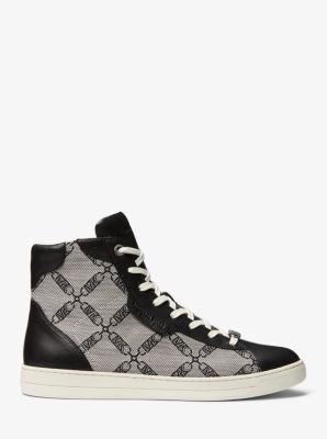 Keating Empire Logo Jacquard and Leather High-Top Sneakers