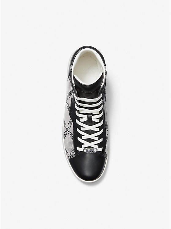 Keating Empire Logo Jacquard and Leather High-Top Sneakers image number 3