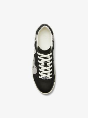 【Michael Kors】Keating Empire Logo Jacquard and Leather Keating Empire Logo Jacquard and Leather Sneaker | Michael