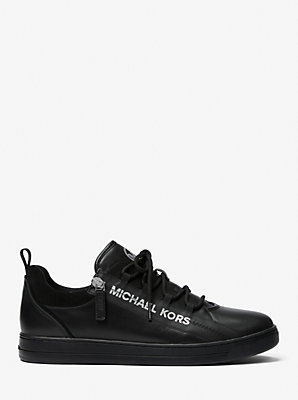 Keating Leather Zip and Lace-Up Sneakers