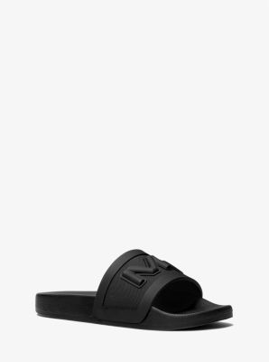 Jake Logo Embossed Rubber Slide Sandal Michael Kors