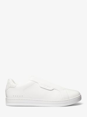 Keating Leather Slip-On Sneaker in BRIGHT WHT | Michael Kors